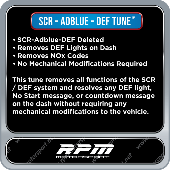 BMW F15 X5 35dX Years 07/2015 to 2018 SCR / DPF / EGR Delete