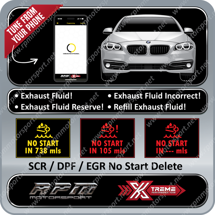 BMW F10 LCI 535d 535dX Years 2013 to 02/2015 SCR / DPF / EGR Delete