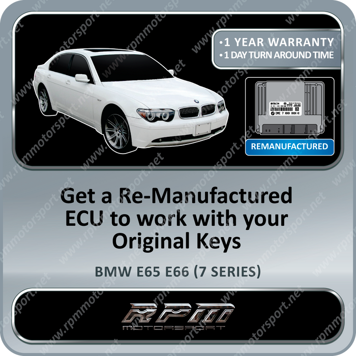 BMW E65 E66 (7 Series) ME9.2 Remanufactured ECU 10/2003 to 08/2004 — RPM  MOTORSPORT LTD.